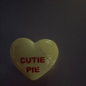 Heart-Shaped 'Cutie Pie' Decorative Piece